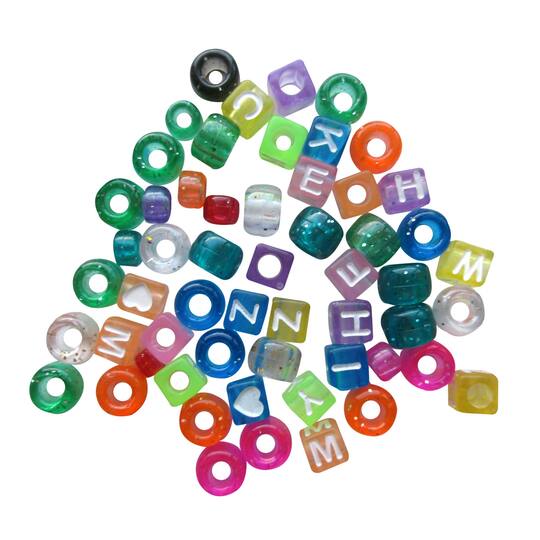 12 Packs: 340 ct. (4,080 total) Alphabet Glitter Bead Mix by Creatology™